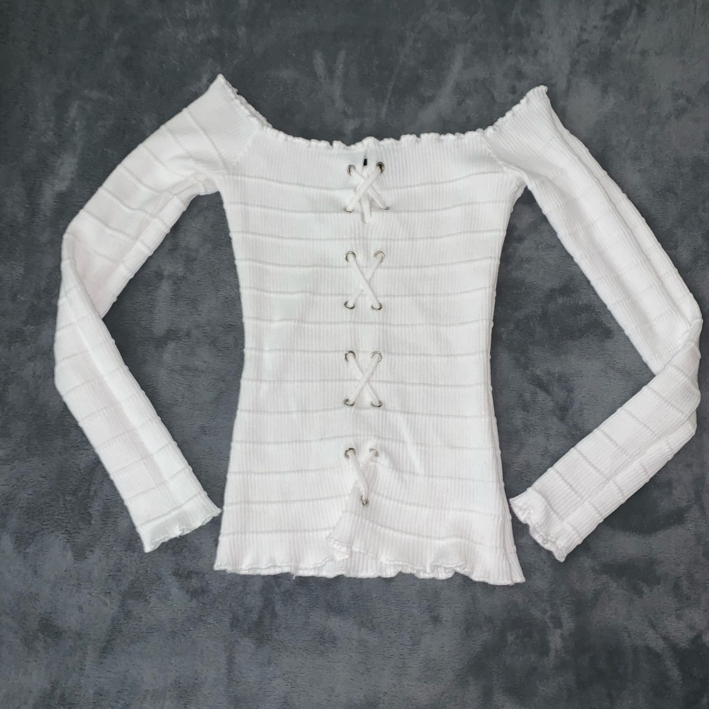 Cute white off the shoulder top